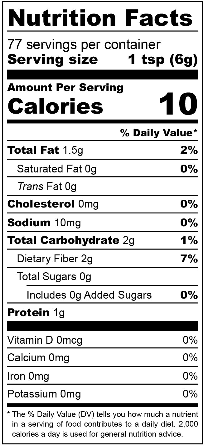 nutritional facts
