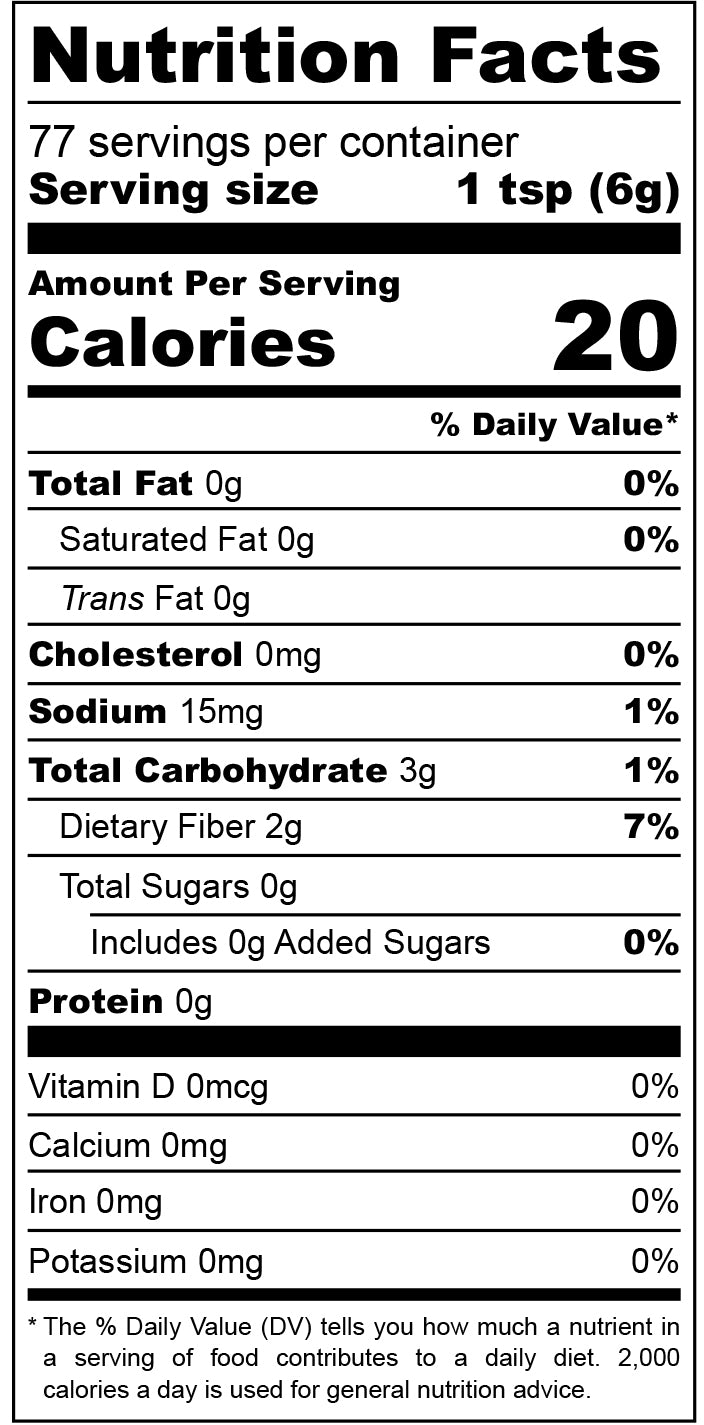 nutritional facts