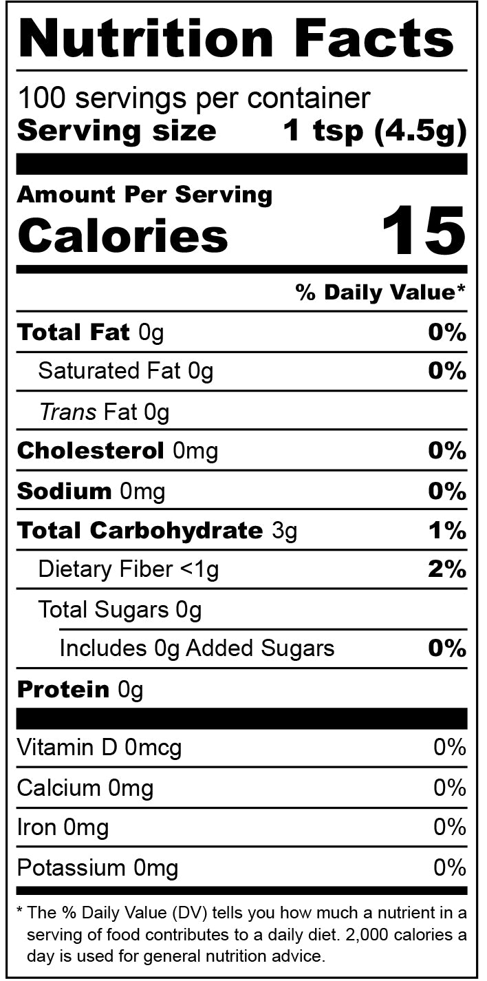 nutritional facts