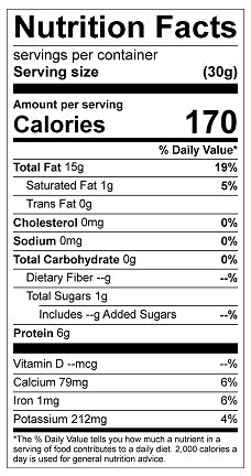 nutritional facts