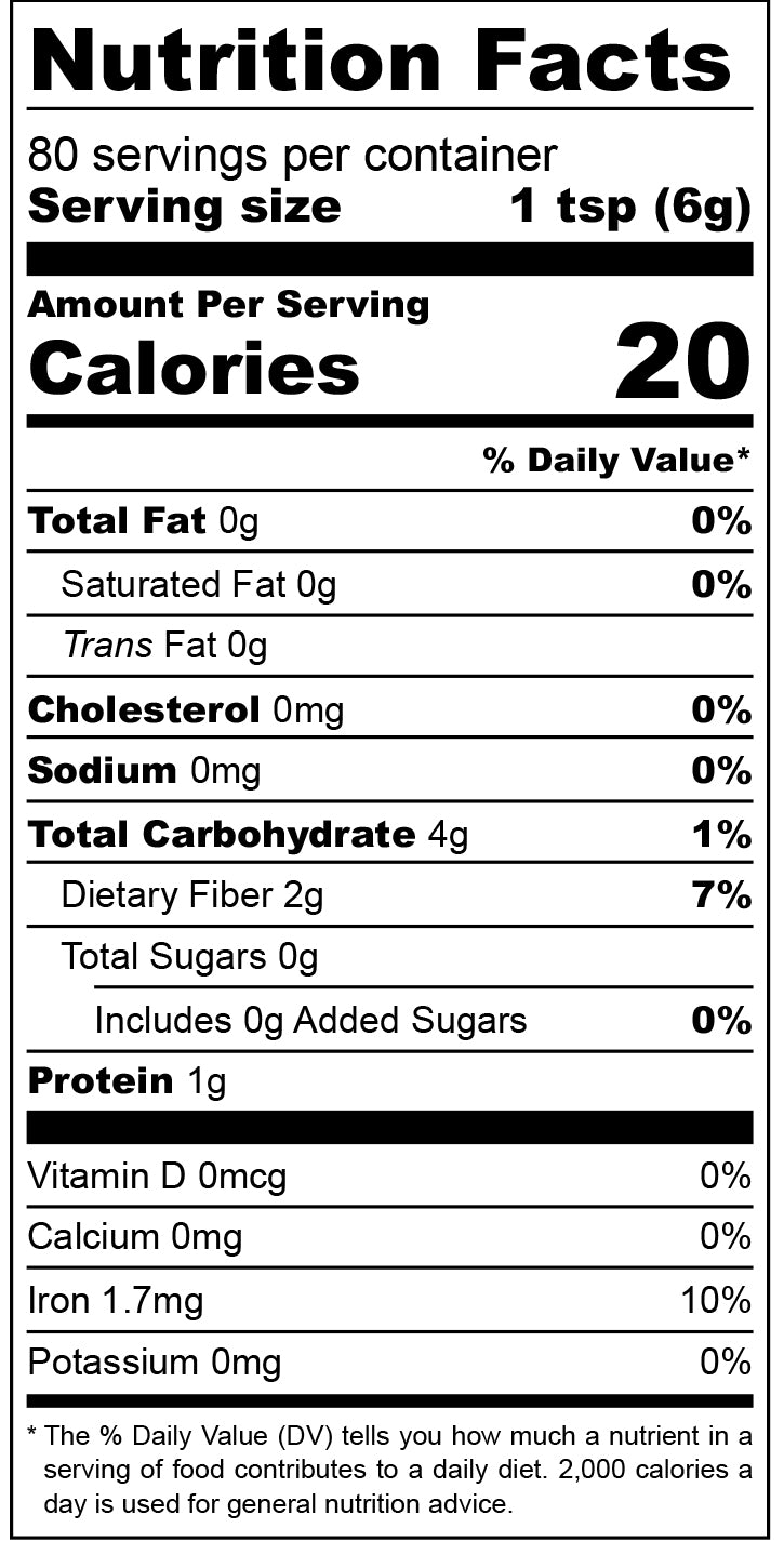 nutritional facts for ground cardamom