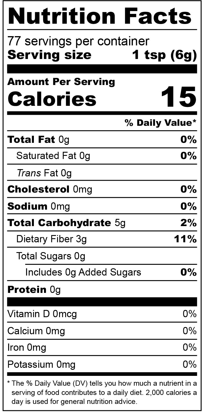 nutrional facts for ground cinnamon spice