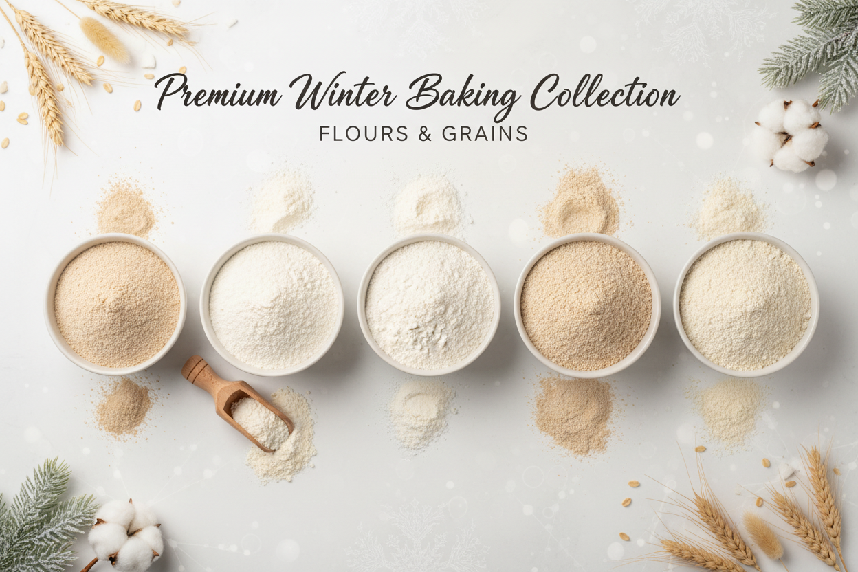 Flour and Grains - from one pound up to 55 pounds. Just what you need at RHBULK.com 