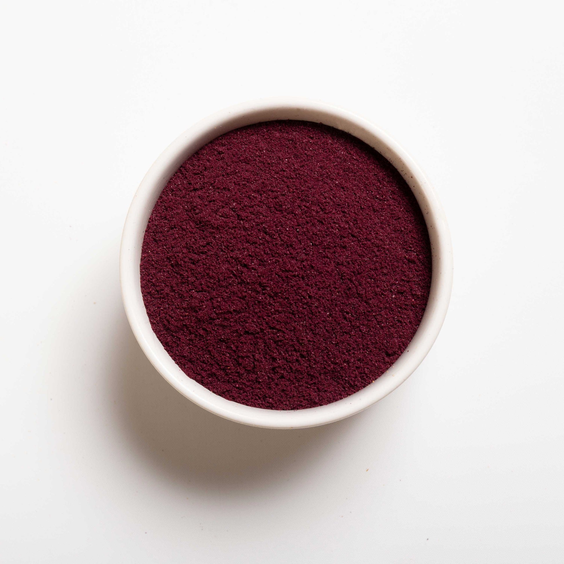 flat angle of natural blueberry powder