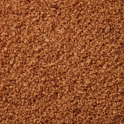 Close-up of brown sugar crystals