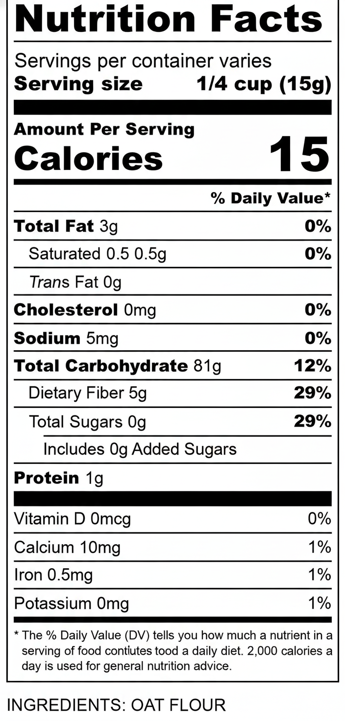 Oat Fiber Nutrition Facts