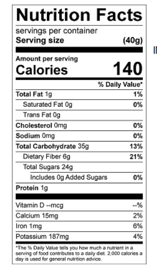 Freeze-Dried Cultivated Blueberries