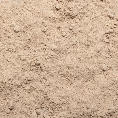 loose product photo of gluten free brown teff flour showing texture