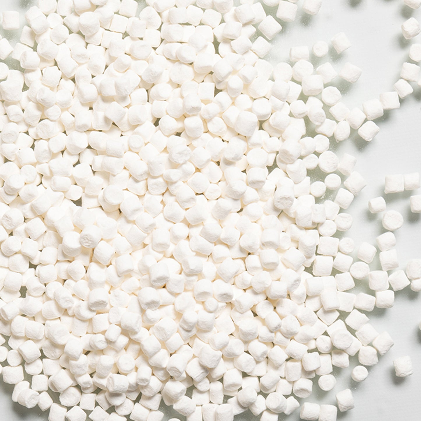 loose product photo of dehydrated mini marshmallows showing texture