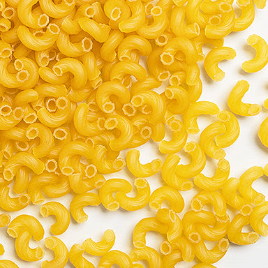 loose product photo of elbow macaroni showing texture of pasta