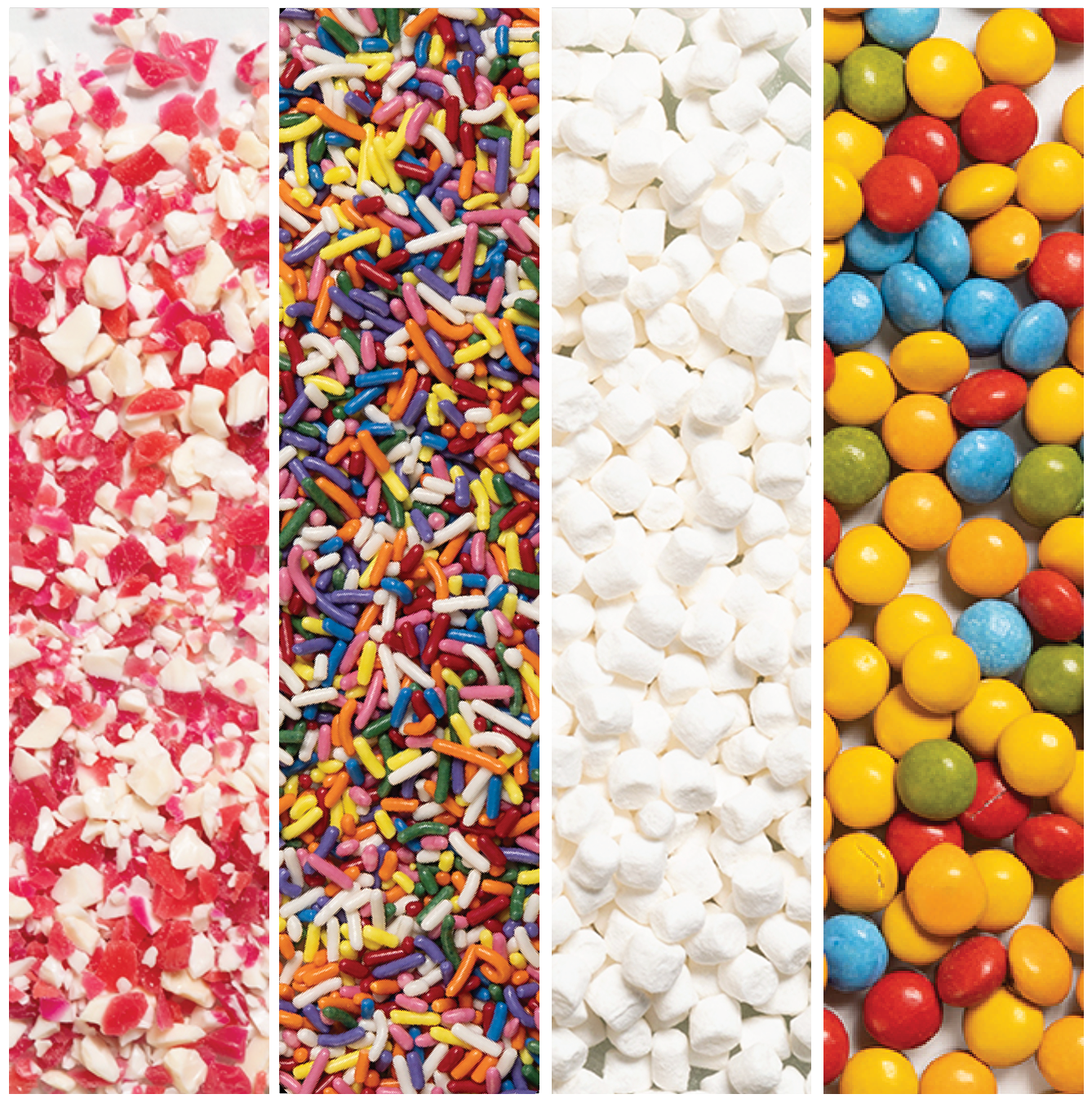 Fun Bundle includes peppermint candies, rainbow sprinkles, mini marshmallows and Candy Buddies 