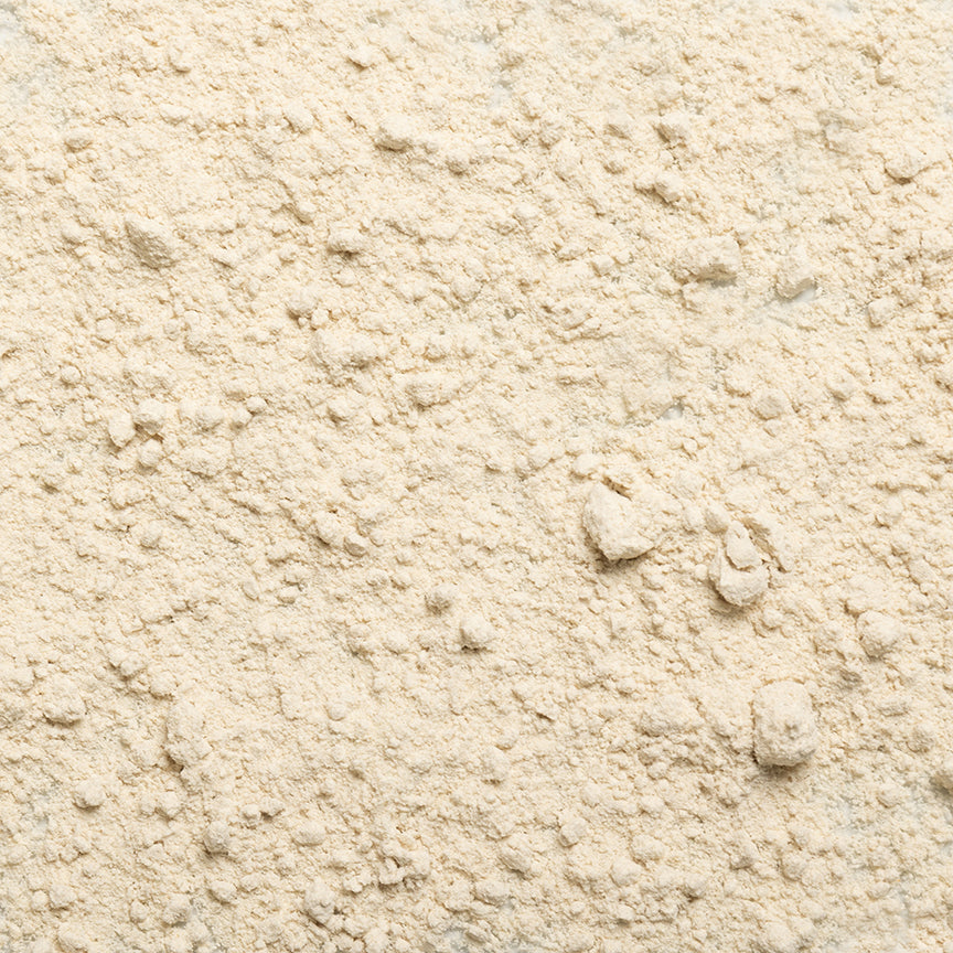 loose product photo of gluten free Sorghum flour showing texture 