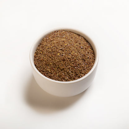 A bowl filled with Milled Brown Flaxseed from RHBULK 