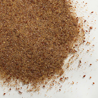 loose product photo of Milled Brown Flaxseed showing texture and color 