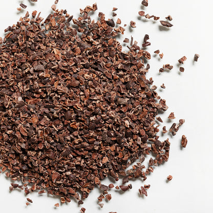 loose product photo of Organic Cacao Nibs showing texture of Nibs 