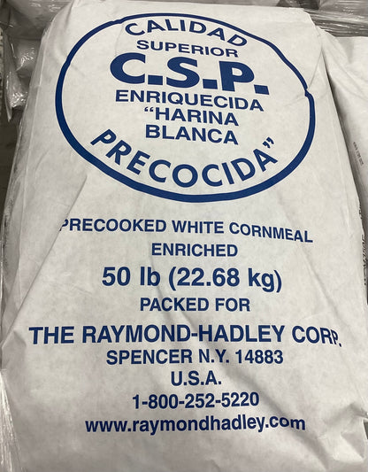 Bag of precooked white cornmeal (Arepa flour)