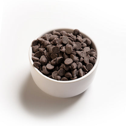 A bowl filled with Semi-Sweet Chocolate chips 