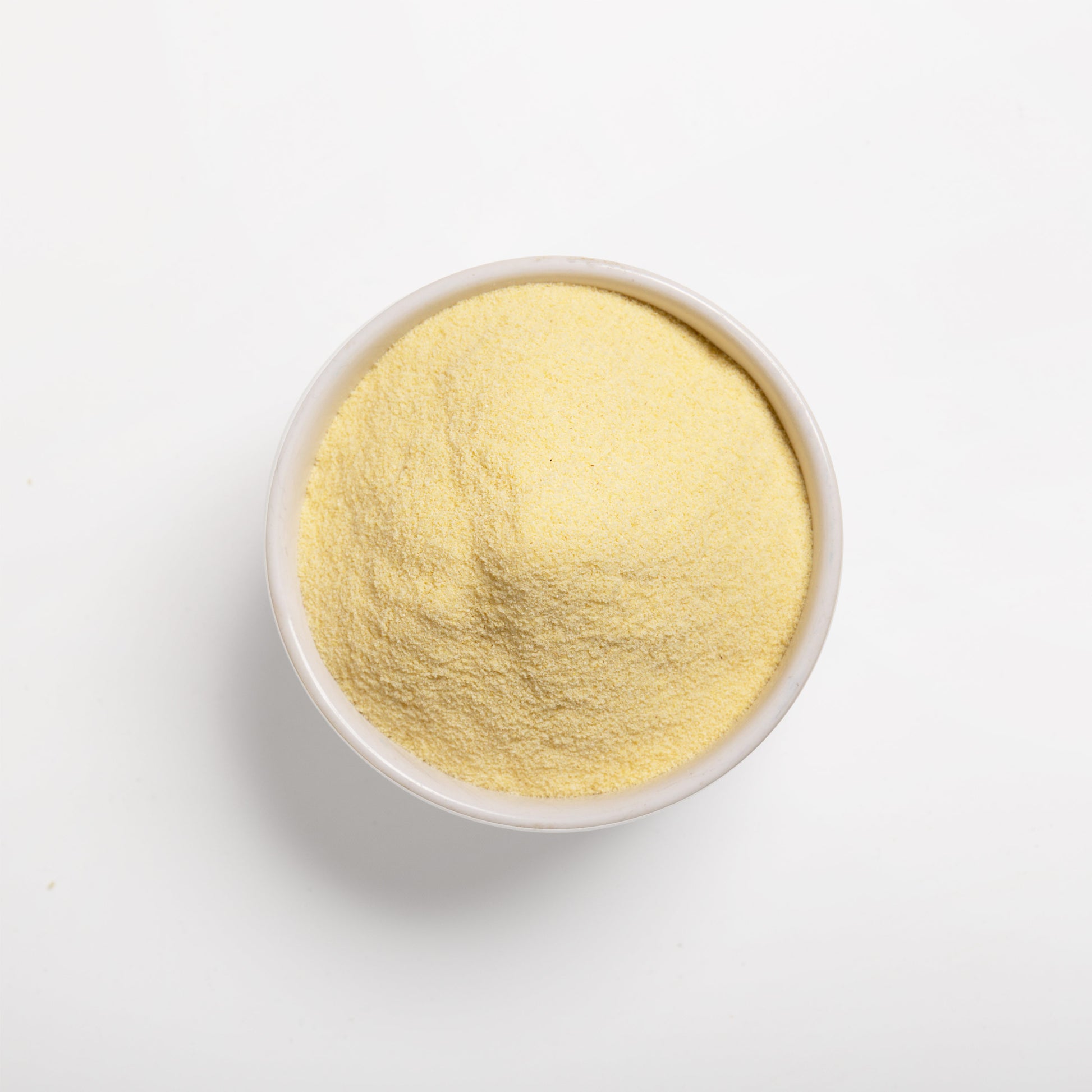 A bowl of semolina flour
