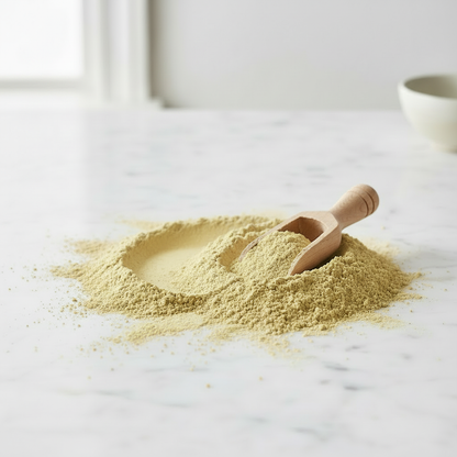 Organic pea protein powder loose product shot